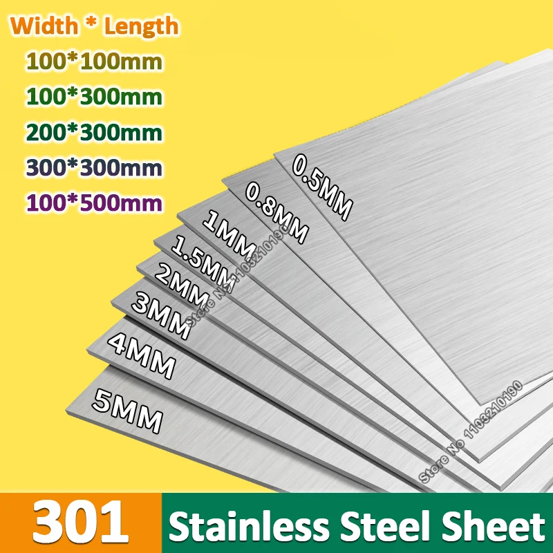 1Pc 301 Stainless Steel Sheet Foil Strip Thickness 0.01/0.02/0.03/0.04-3mm Flat Brushed Metal Polished Thin Plate Length100-500m
1Pc 301 Stainless Steel Sheet Foil Strip Thickness 0.01/0.02/0.03/0.04-3mm Flat Brushed Metal Polished Thin Plate Length100-500m