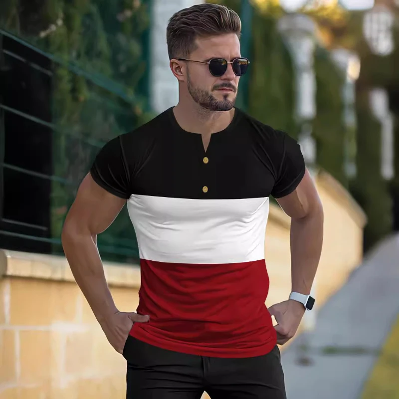 Summer New Fashion Men Colorful Geometric Print Pattern Leisure Loose Street Fitness High Quality Leisure Men's T-shirt
Summer New Fashion Men Colorful Geometric Print Pattern Leisure Loose Street Fitness High Quality Leisure Men's T-shirt