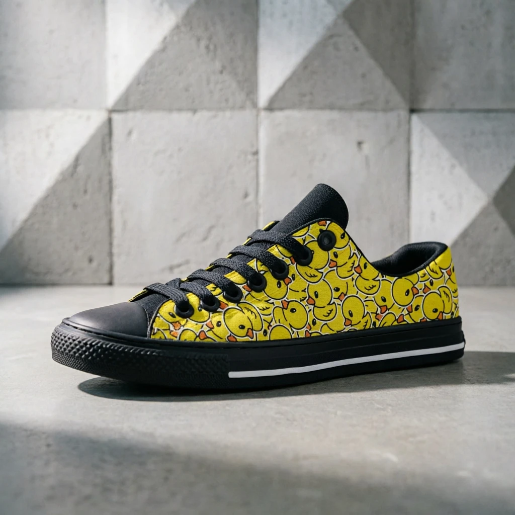 Cartoon Duck Custom Low Top Sneakers, Cute Cartoon Print, Soft Comfort Canvas Shoes, Unisex Daily Street Casual Footwear
Cartoon Duck Custom Low Top Sneakers, Cute Cartoon Print, Soft Comfort Canvas Shoes, Unisex Daily Street Casual Footwear