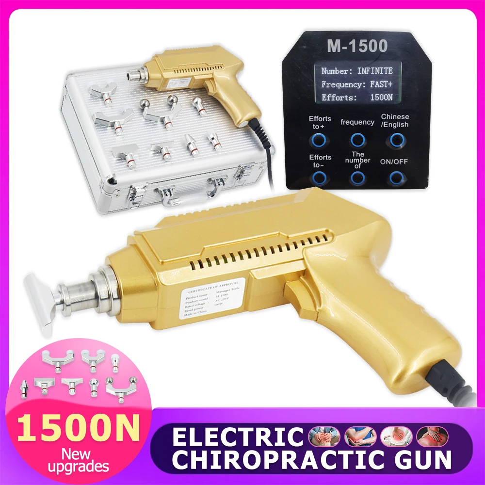 1500N Electric Chiropractic Adjusting Tools Spine Correction Gun 8 Heads Adjustable Intensity Spinal Nursing Massager
1500N Electric Chiropractic Adjusting Tools Spine Correction Gun 8 Heads Adjustable Intensity Spinal Nursing Massager