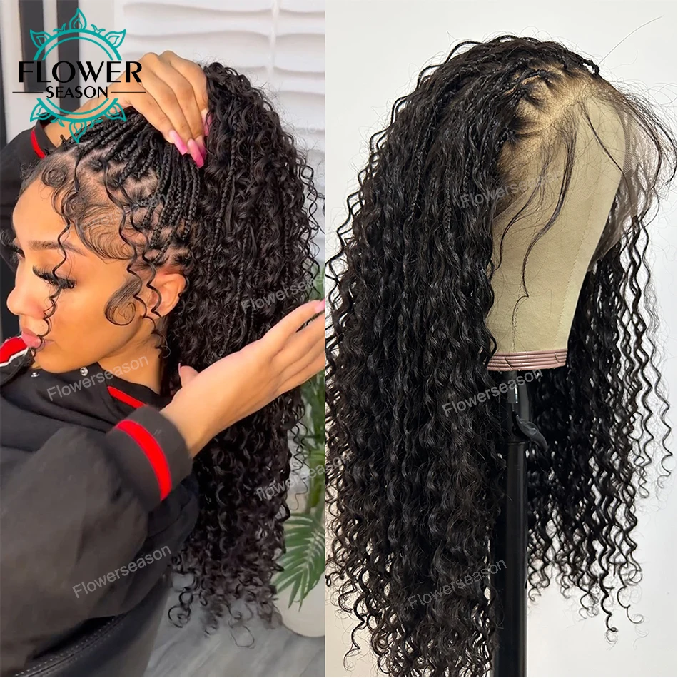 Braided Full Lace Wigs 100% Human Hair Transparen Lace Braided Wig 300%Density Knotless PrePlucked Boho Box Braid Wigs Curly End
Braided Full Lace Wigs 100% Human Hair Transparen Lace Braided Wig 300%Density Knotless PrePlucked Boho Box Braid Wigs Curly End