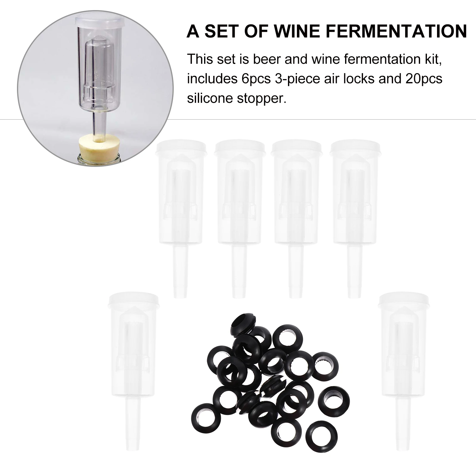 One Way Valve Silicone Lock 3 Piece Fermentation Accessories Brewer Beer Making Kitchen Bar Supplies
One Way Valve Silicone Lock 3 Piece Fermentation Accessories Brewer Beer Making Kitchen Bar Supplies