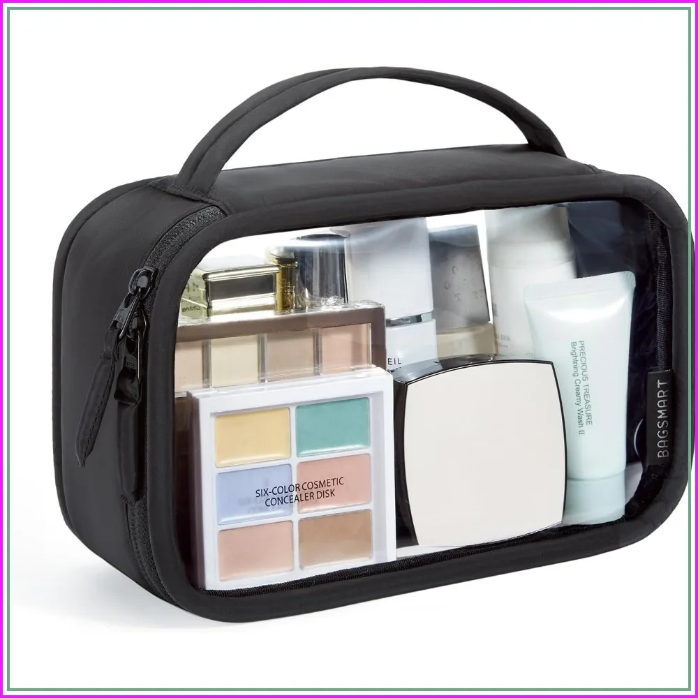 TSA-Approved Toiletry Bag, Large Opening Clear Makeup Bag with Handle, Quart Sized Travel Toiletry Bag, Carry-On Airline Compliant
TSA-Approved Toiletry Bag, Large Opening Clear Makeup Bag with Handle, Quart Sized Travel Toiletry Bag, Carry-On Airline Compliant