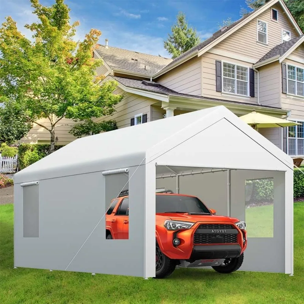 Carport,10x20 Heavy Duty Carports, Canopy, Garage, Metal Shed, with 4 Roll-up Ventilated Windows, Outdoor, Storage, Car, Boat,10
Carport,10x20 Heavy Duty Carports, Canopy, Garage, Metal Shed, with 4 Roll-up Ventilated Windows, Outdoor, Storage, Car, Boat,10