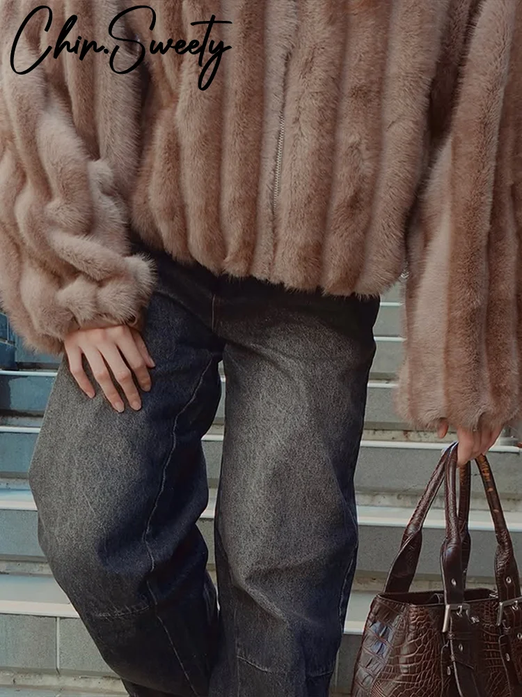 Элегантное меховое свободное пальто с принтом, женское пальто с длинными рукавами и лацканами, шикарные пальто с открытой строчкой, женская мода 2025 года, осенне-зимняя верхняя одежда для женщин
Элегантное меховое свободное пальто с принтом, женское пальто с длинными рукавами и лацканами, шикарные пальто с открытой строчкой, женская мода 2025 года, осенне-зимняя верхняя одежда для женщин