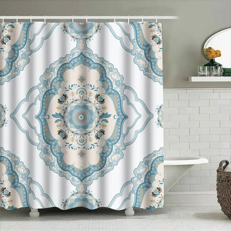 Нежная занавеска для душа с цветочным принтом, синий богемный декор для ванной комнаты, 180 x 243 см, водостойкие душевые панели с крючками в комплекте
Нежная занавеска для душа с цветочным принтом, синий богемный декор для ванной комнаты, 180 x 243 см, водостойкие душевые панели с крючками в комплекте