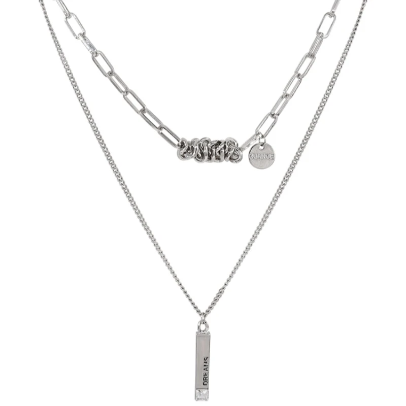 Sterling silver necklace female explosion double-layer winding pendant sweater chain sweet cool light luxury tide
Sterling silver necklace female explosion double-layer winding pendant sweater chain sweet cool light luxury tide