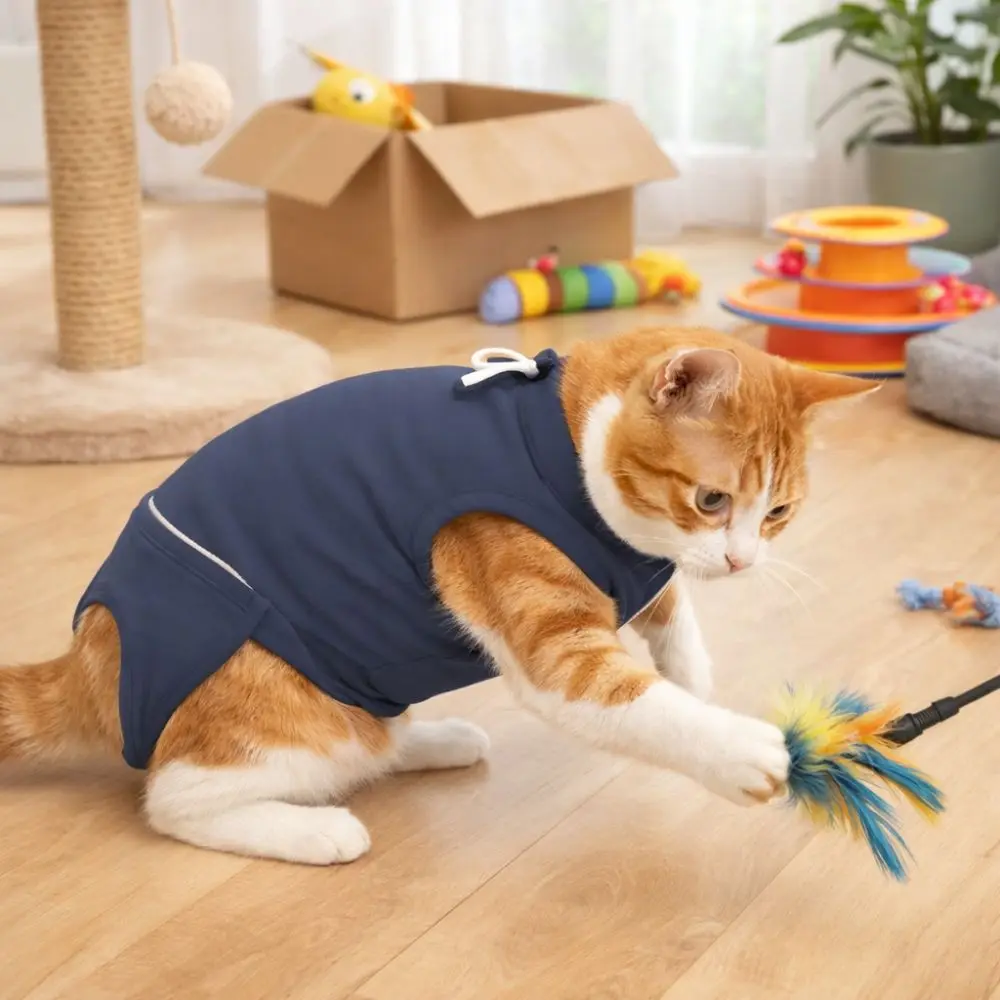 Elastic Cat Recovery Suit Washable Soft Breathable Pet Sterilization Suit Protective Adjustable Anti-Licking Bodysuit
Elastic Cat Recovery Suit Washable Soft Breathable Pet Sterilization Suit Protective Adjustable Anti-Licking Bodysuit