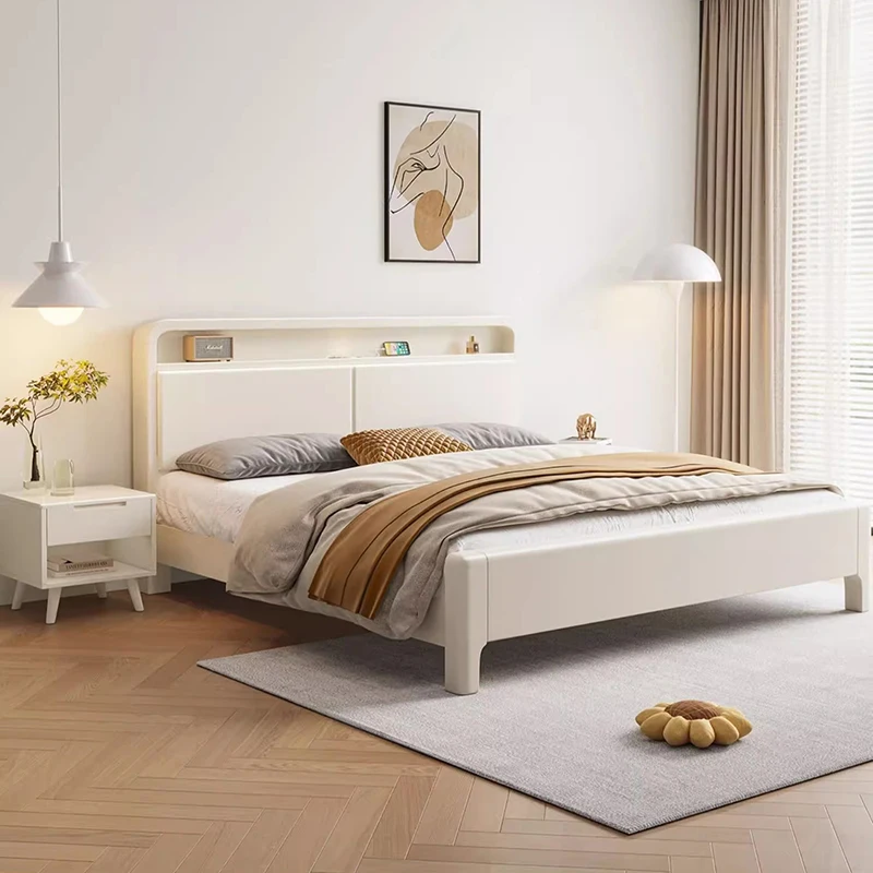 Nordic Solid Wood Bed White Modern Bedroom Double Bed Storage Bedside Upholstery Cama De Lujo Para Dormitorio Furniture
Nordic Solid Wood Bed White Modern Bedroom Double Bed Storage Bedside Upholstery Cama De Lujo Para Dormitorio Furniture