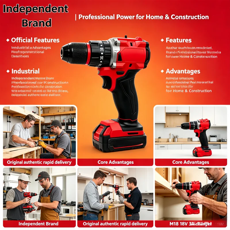 Portable Brushless Hammer Drill Compact Powerful Drilling Tool Compatible with Milwaukee 18V 48-11-1860 48-11-1850 Battery
Portable Brushless Hammer Drill Compact Powerful Drilling Tool Compatible with Milwaukee 18V 48-11-1860 48-11-1850 Battery