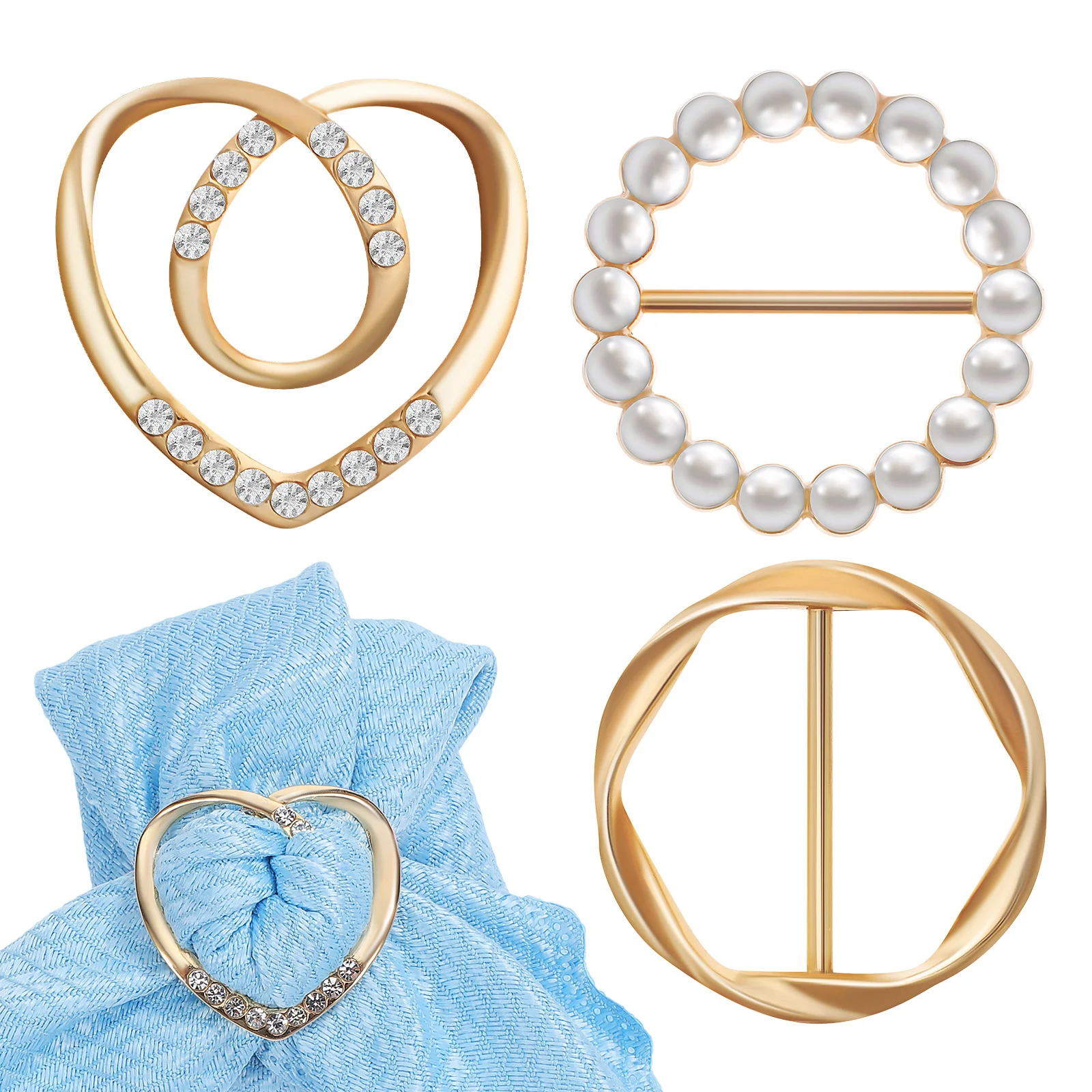 3 Pcs Heart Shaped Buckle Scarf Rings Round Cinch Clips Elegant Design Variety Styles Versatile Shawl Clips Women
3 Pcs Heart Shaped Buckle Scarf Rings Round Cinch Clips Elegant Design Variety Styles Versatile Shawl Clips Women