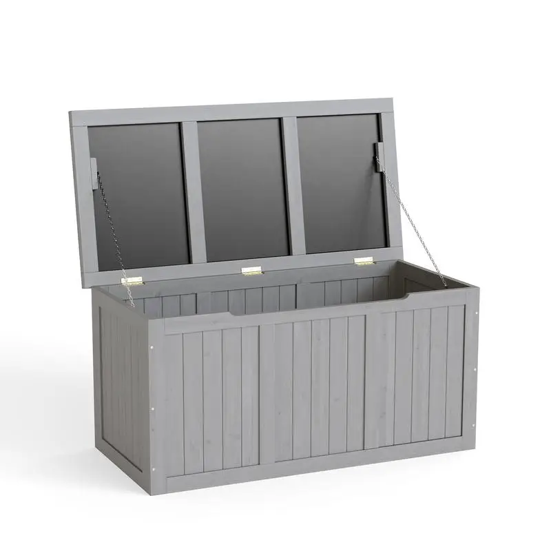 Outdoor Wooden Deck Box - 67 Gallon Solid Storage for Cushions, Pool Toys & Garden Tools - Versatile Seat & Table Top for Patio
Outdoor Wooden Deck Box - 67 Gallon Solid Storage for Cushions, Pool Toys & Garden Tools - Versatile Seat & Table Top for Patio