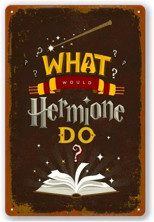 What Would Hermione Do Poster Vintage Metal Sign Aluminum Wall Deco For Bar,Store,Garage,Coffee Shop 8 x 12 INCH
What Would Hermione Do Poster Vintage Metal Sign Aluminum Wall Deco For Bar,Store,Garage,Coffee Shop 8 x 12 INCH