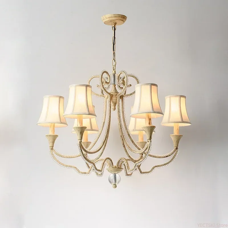 GHEUVNJ American crystal living room lamp, dining room lamp, French simple cloth cover, warm romantic room, bedroom lamp
GHEUVNJ American crystal living room lamp, dining room lamp, French simple cloth cover, warm romantic room, bedroom lamp