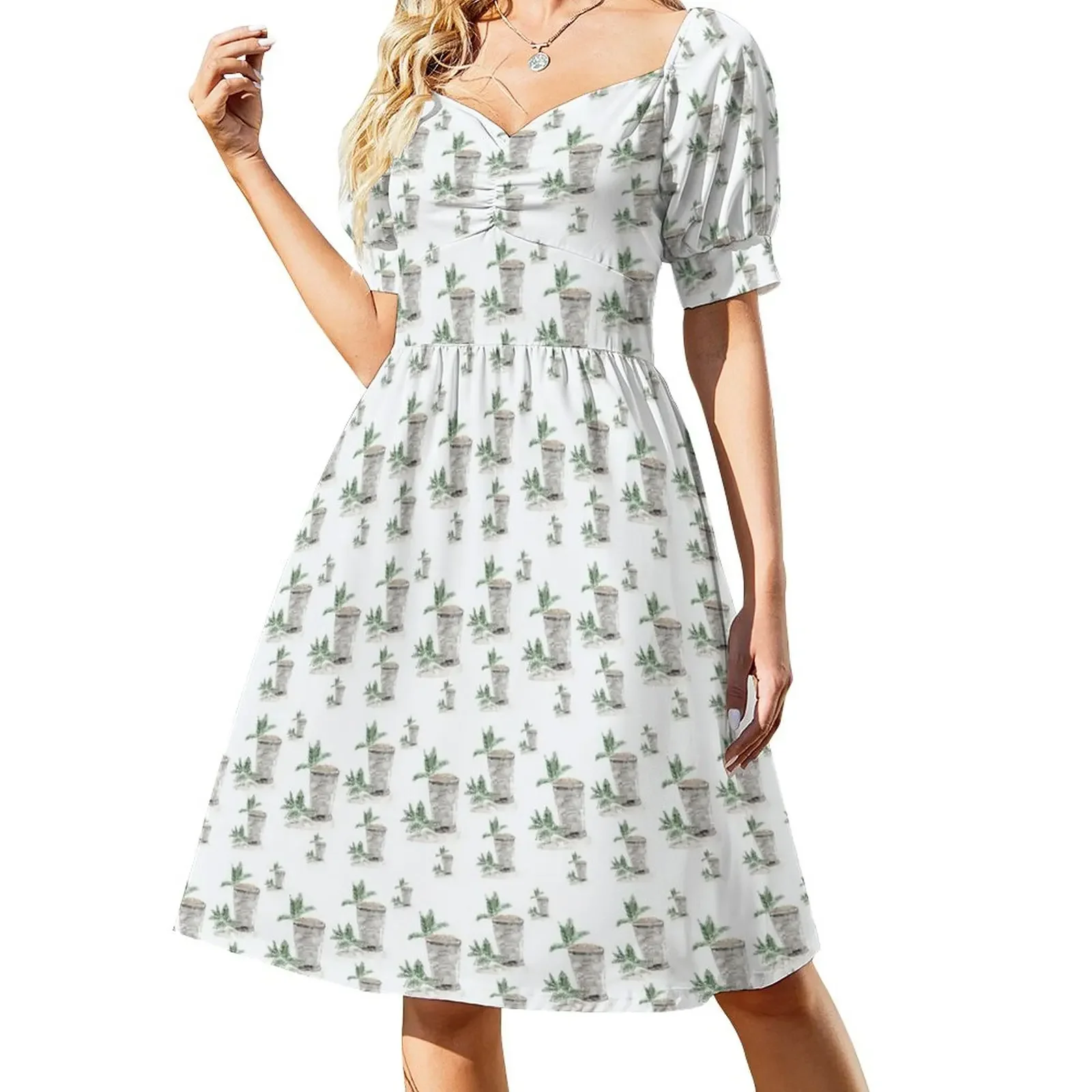 Mint Julep Watercolor, Southern, Cocktail, Kentucky Derby Short-Sleeved Dress dress women summer Elegant gown
Mint Julep Watercolor, Southern, Cocktail, Kentucky Derby Short-Sleeved Dress dress women summer Elegant gown