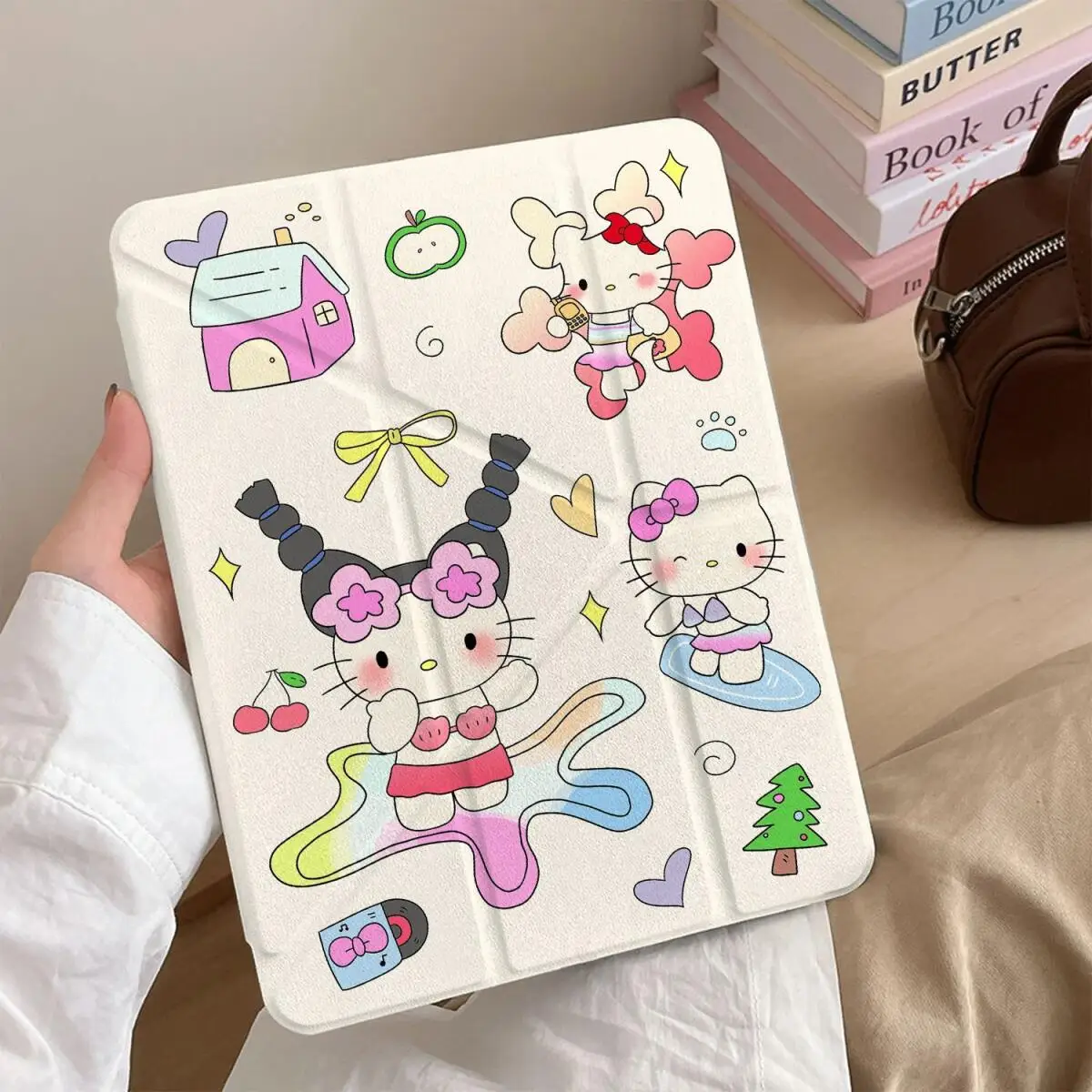 Sanrio Hello Kitty с милым принтом Ipad Air7, чехол, новый стиль, мультяшный студенческий настольный кабинет, складной модный чехол для планшета с сердечком для девочек 
Sanrio Hello Kitty с милым принтом Ipad Air7, чехол, новый стиль, мультяшный студенческий настольный кабинет, складной модный чехол для планшета с сердечком для девочек
