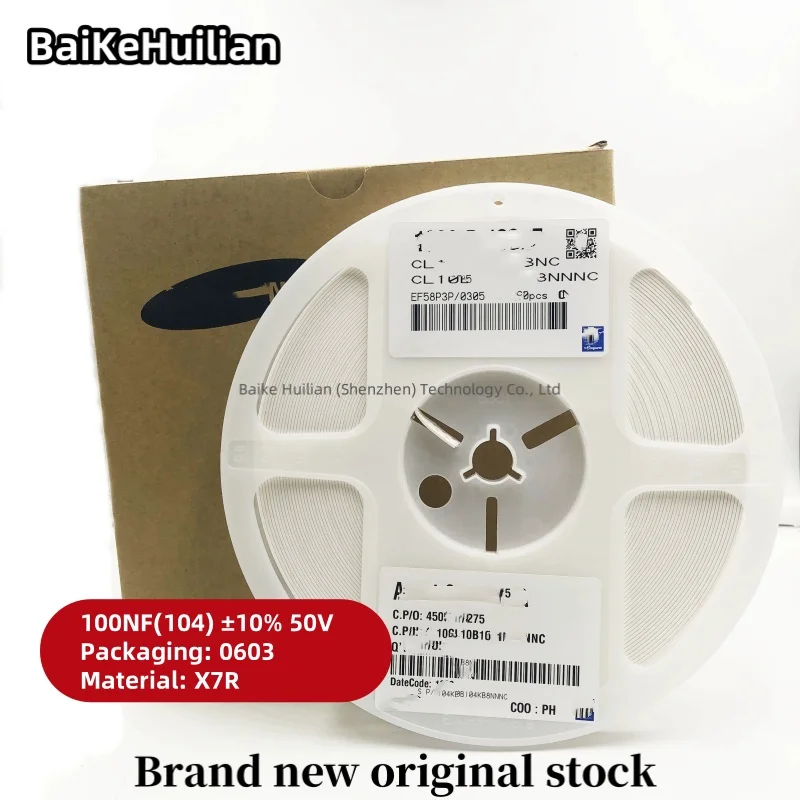 4000 шт./лот, оригинальный конденсатор SMD 0603 100NF 104K 10% 50 В TCC0603X7R104K500CT
4000 шт./лот, оригинальный конденсатор SMD 0603 100NF 104K 10% 50 В TCC0603X7R104K500CT