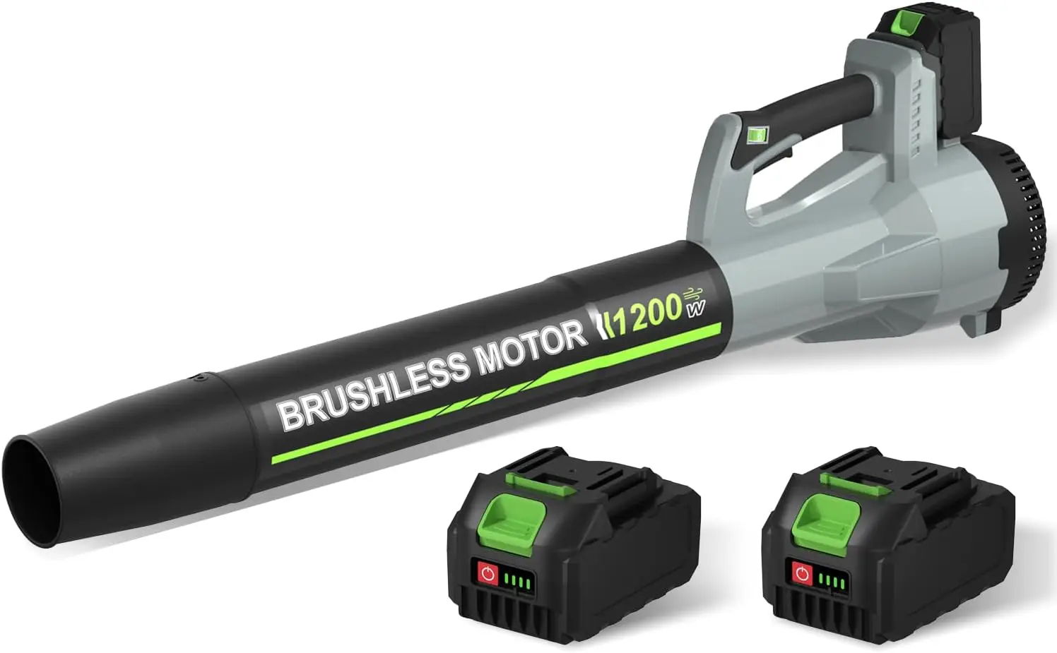Cordless Leaf Blower with 2x4.0Ah Battery & Charger, 6-Speed Electric Leaf Blower for Yard Lawn Garden Care, 735 CFM, Grey
Cordless Leaf Blower with 2x4.0Ah Battery & Charger, 6-Speed Electric Leaf Blower for Yard Lawn Garden Care, 735 CFM, Grey