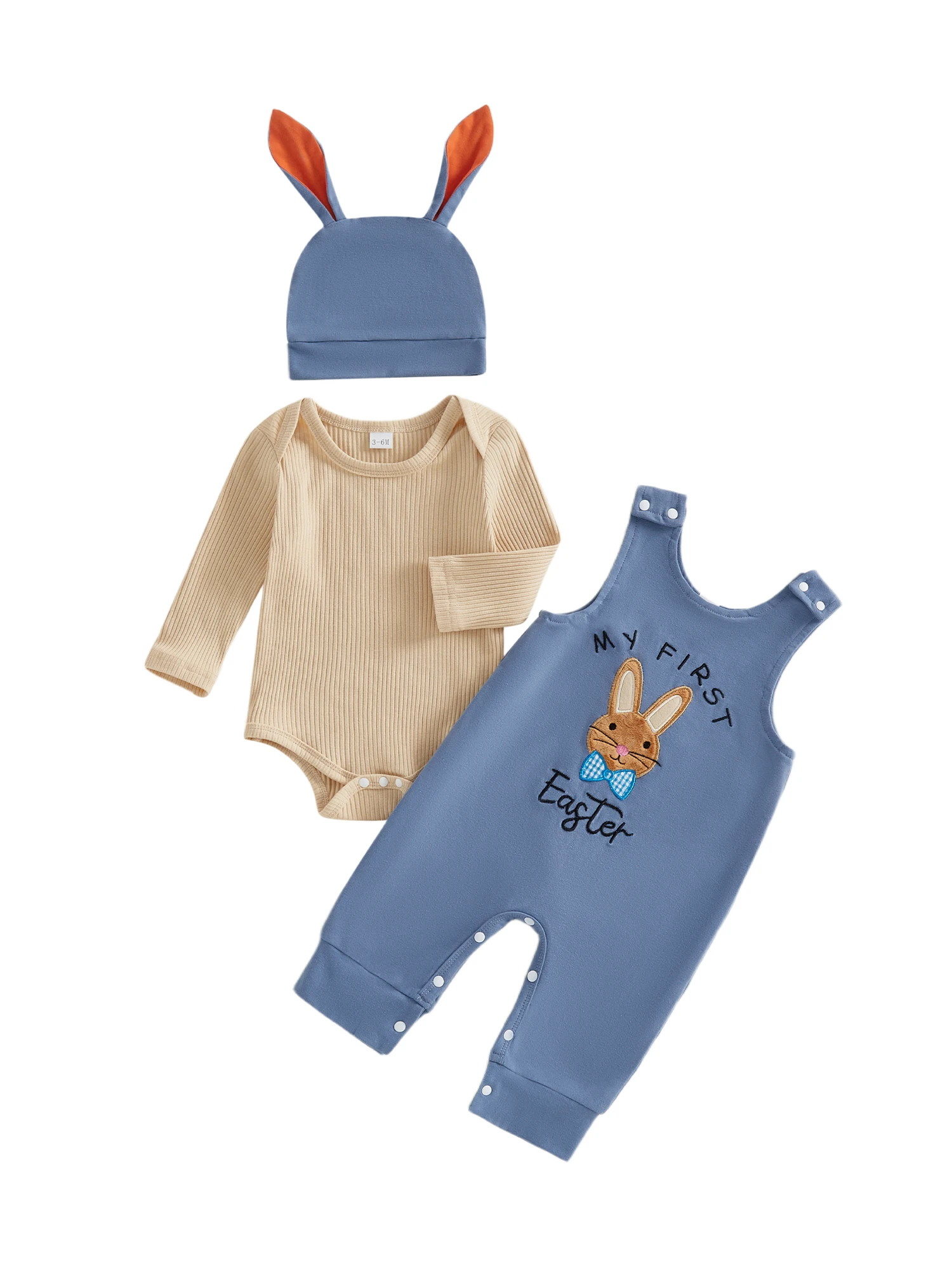 Adorable Baby Boy Easter Outfit Cute Long Sleeve Romper with Embroidered Bunny Overalls Matching Hat and Infant Clothing
Adorable Baby Boy Easter Outfit Cute Long Sleeve Romper with Embroidered Bunny Overalls Matching Hat and Infant Clothing