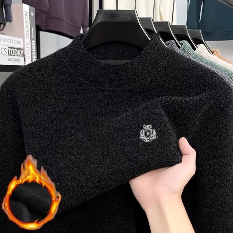 High quality brand hot selling men new velvet warm knitted sweater autumn and winter fashion crown exquisite embroidery pullover
High quality brand hot selling men new velvet warm knitted sweater autumn and winter fashion crown exquisite embroidery pullover