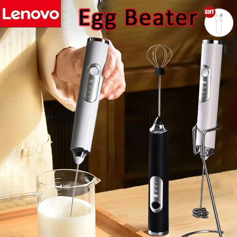 Lenovo Electric Milk Frother Whisk Egg Beater USB Rechargeable Handheld Coffee Blender Milk Shaker Mixer Foamer Food Blender
Lenovo Electric Milk Frother Whisk Egg Beater USB Rechargeable Handheld Coffee Blender Milk Shaker Mixer Foamer Food Blender