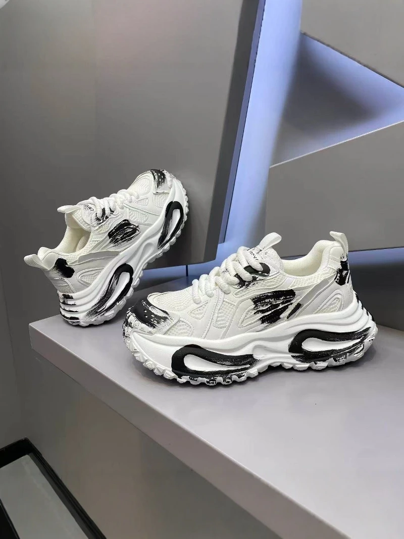 Men's Summer Breathable Sport Shoes Casual Versatile Thick Bottom Heightening Airy Dad Shoes Fashionable Low Cut Running Snea...
Men's Summer Breathable Sport Shoes Casual Versatile Thick Bottom Heightening Airy Dad Shoes Fashionable Low Cut Running Snea...