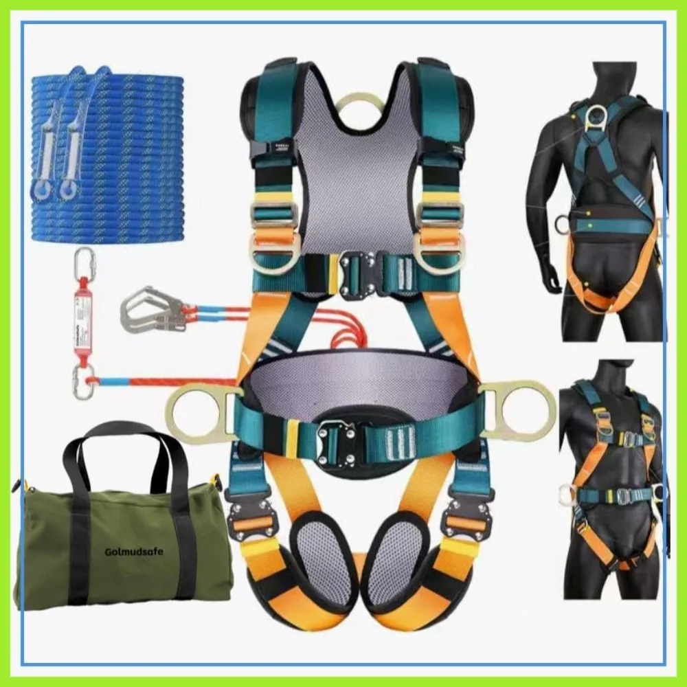 Fall Protection Harness Safety Harness for Roofing Electrical Work with Cushion Bag and 30FT Rope
Fall Protection Harness Safety Harness for Roofing Electrical Work with Cushion Bag and 30FT Rope