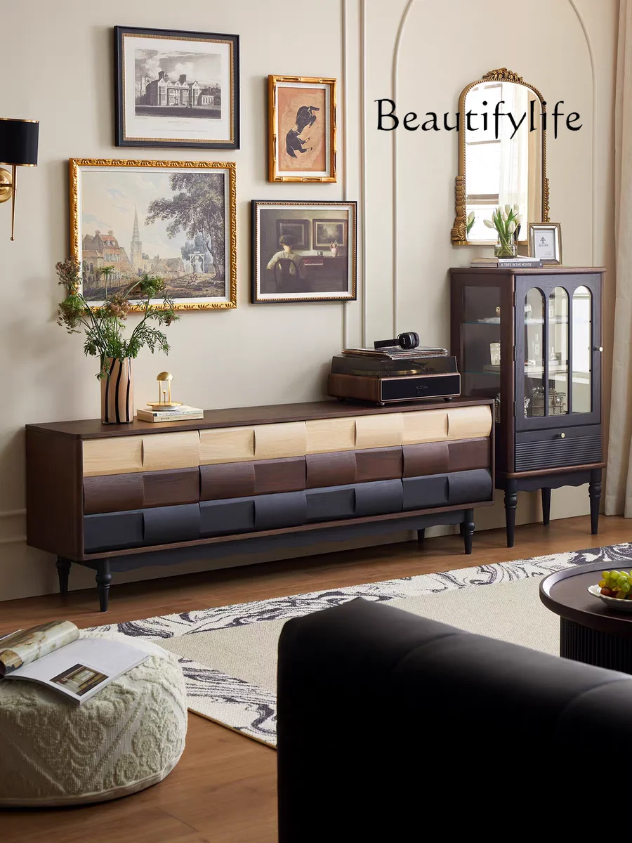 XX39American retro solid wood medium and ancient style modern simple living room home TV cabinet combination
XX39American retro solid wood medium and ancient style modern simple living room home TV cabinet combination