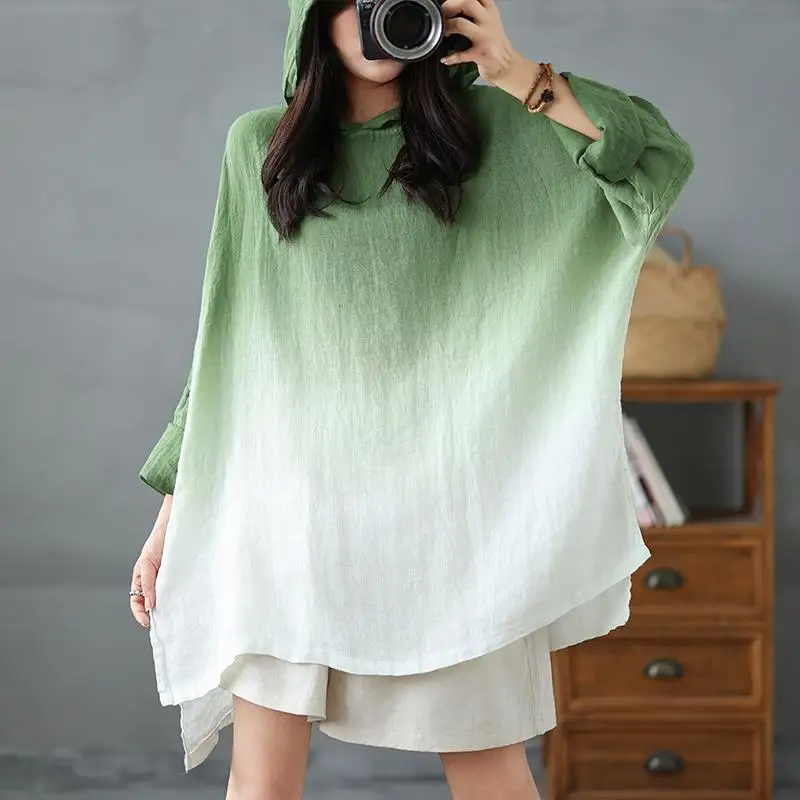 Dimanaf 2025 Spring Shirt Large Size T-shirt Women Linen Green Hat Long Sleeve Tie-Dyed Fashion Hat Tops Tees Loose Tees New
Dimanaf 2025 Spring Shirt Large Size T-shirt Women Linen Green Hat Long Sleeve Tie-Dyed Fashion Hat Tops Tees Loose Tees New