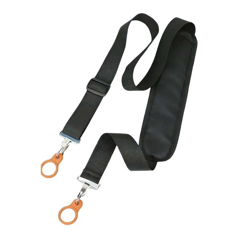 Fishing Rod Sling with Adjustable Shoulder Strap Soft Silicone Rings and 7.5 x 30 cm Thickened Padding Coverage