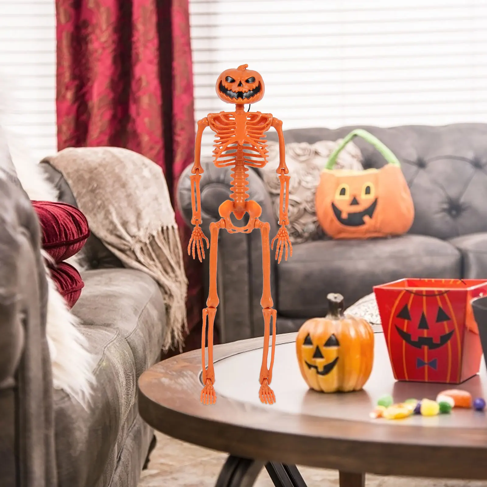 Halloween Pumpkin Head Hanging Decor For Party Graveyard Scene With Realistic Bone Ornament Accessory Creative
Halloween Pumpkin Head Hanging Decor For Party Graveyard Scene With Realistic Bone Ornament Accessory Creative