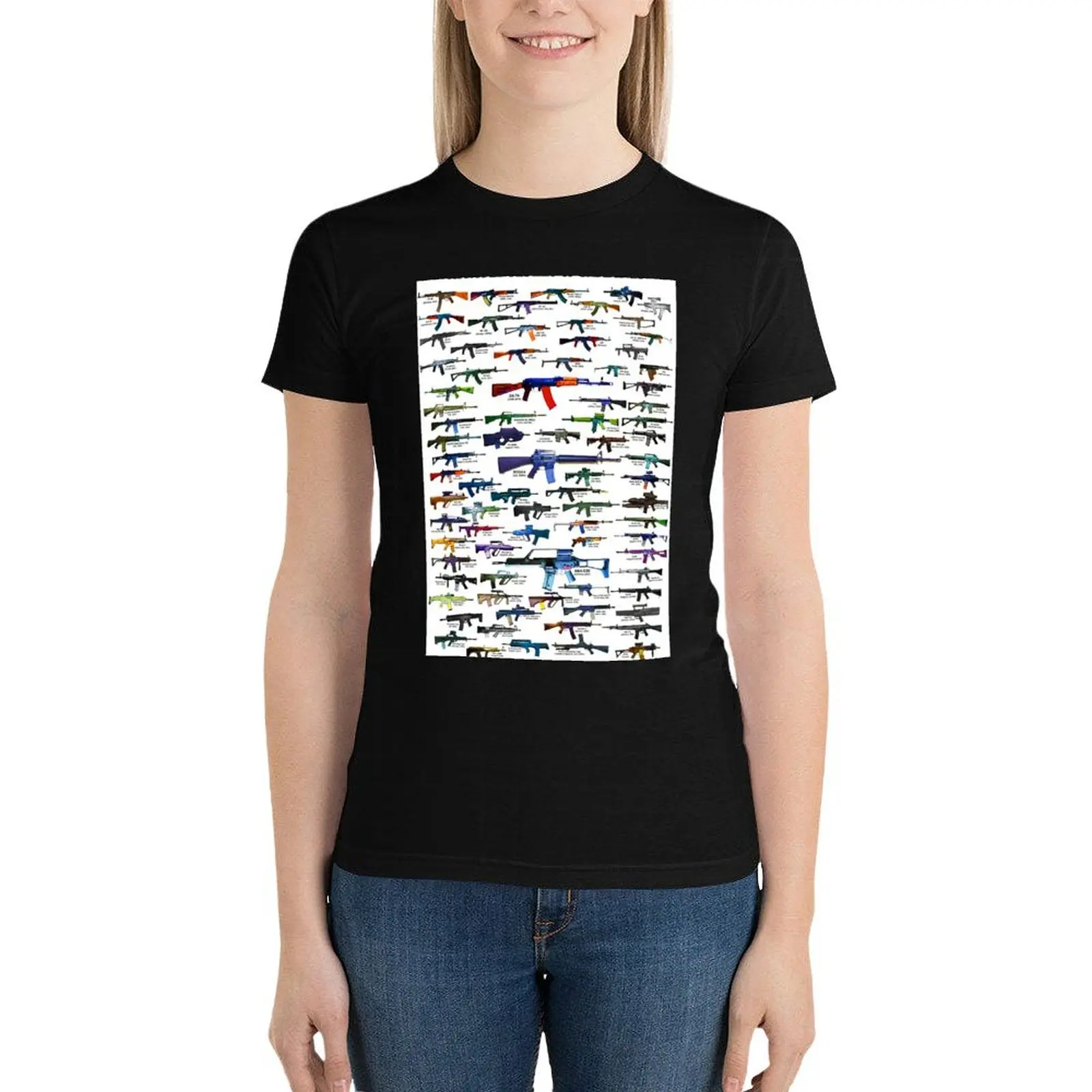 Assault Rifles And Carbines Chart T-Shirt Short sleeve tee female cute tops tops Women
Assault Rifles And Carbines Chart T-Shirt Short sleeve tee female cute tops tops Women