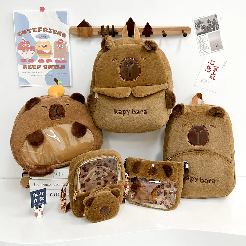 Kapibala Backpack Capybara Backpack Student Large-capacity Class Knapsack Storage Bag Cartoon and Cute Plush Bag Holiday Gift
Kapibala Backpack Capybara Backpack Student Large-capacity Class Knapsack Storage Bag Cartoon and Cute Plush Bag Holiday Gift