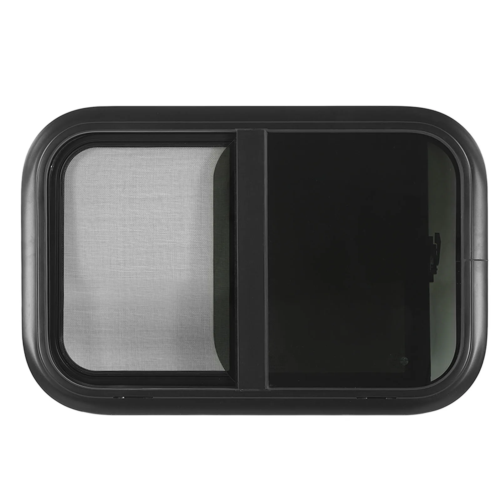 Округлое раздвижное окно 700x300 мм — черная рама из алюминиевого сплава, устойчивая к ультрафиолетовому излучению, с подвижным экраном от насекомых — подходит для стен диаметром 26–31 мм. 
Округлое раздвижное окно 700x300 мм — черная рама из алюминиевого сплава, устойчивая к ультрафиолетовому излучению, с подвижным экраном от насекомых — подходит для стен диаметром 26–31 мм.