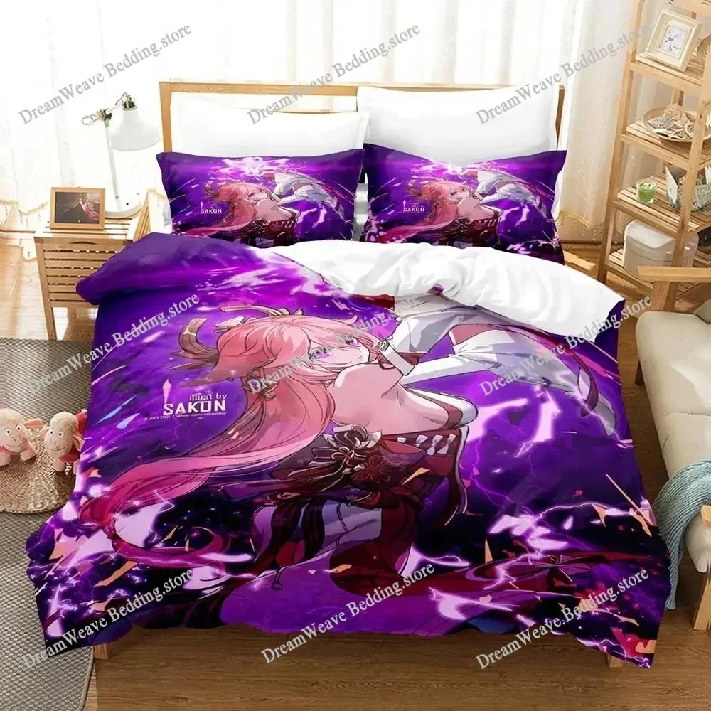 Genshin Impact Yae Miko Bedding Set Duvet Cover Set for Boys Bedroom Single Double Full Queen Size Quilt Cover Pillowcase963963
Genshin Impact Yae Miko Bedding Set Duvet Cover Set for Boys Bedroom Single Double Full Queen Size Quilt Cover Pillowcase963963