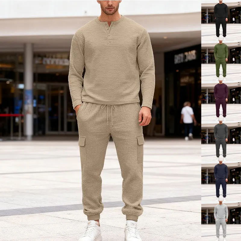 Loose Heavyweight Outdoor Texture Plaid Retro Henry Long Sleeve Workwear Set for Men Casual Fashion Spring Autumn Season
Loose Heavyweight Outdoor Texture Plaid Retro Henry Long Sleeve Workwear Set for Men Casual Fashion Spring Autumn Season