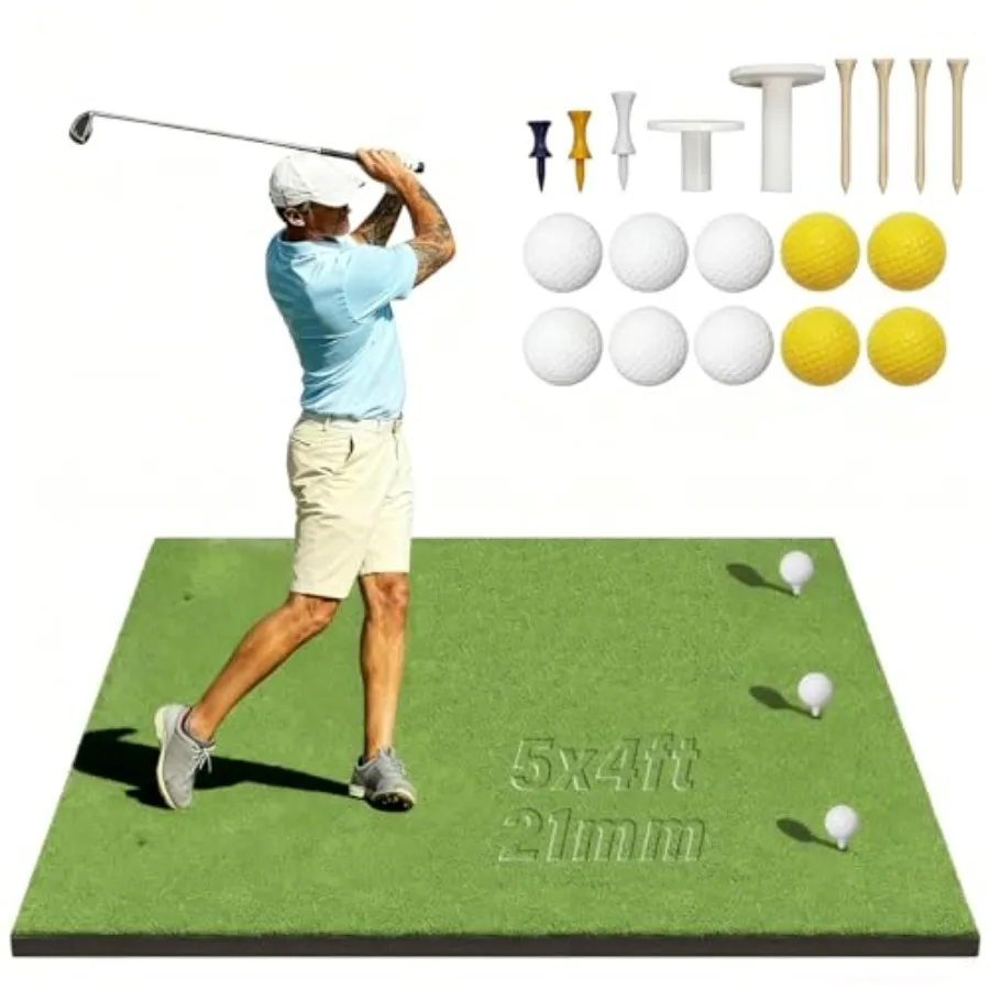 Golf Mat, Elite Golf Hitting Mats Practice Outdoor and Indoor, 5x4ft Turf Driving Range Mats for Golf Simulators and Practice w
Golf Mat, Elite Golf Hitting Mats Practice Outdoor and Indoor, 5x4ft Turf Driving Range Mats for Golf Simulators and Practice w
