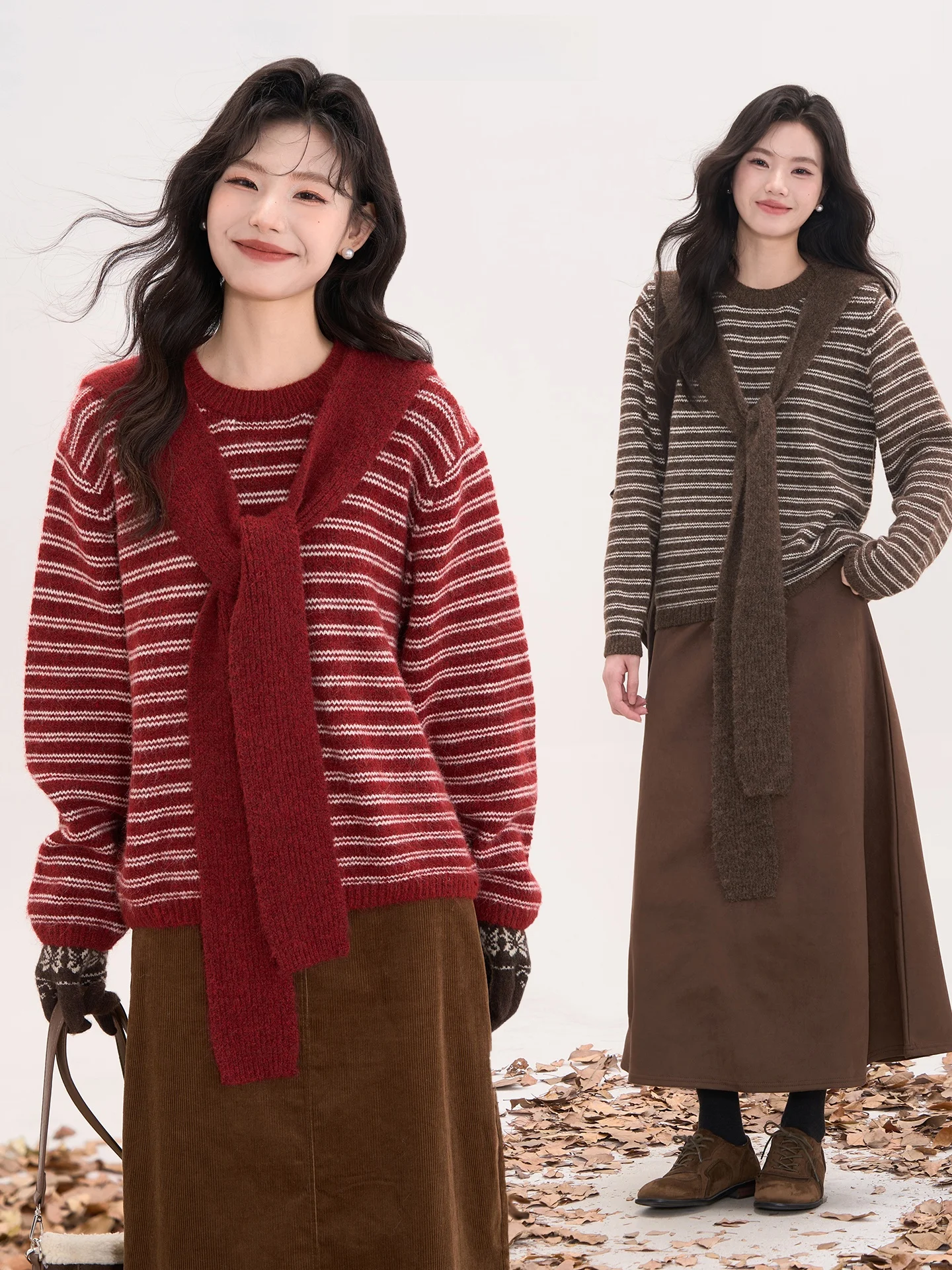 Heme Sweet Heart Senior Women's Knittedoulder Stripe Sweater round Ne Top Korean Sle Loose Fit Long Sve Cardigan
Heme Sweet Heart Senior Women's Knittedoulder Stripe Sweater round Ne Top Korean Sle Loose Fit Long Sve Cardigan