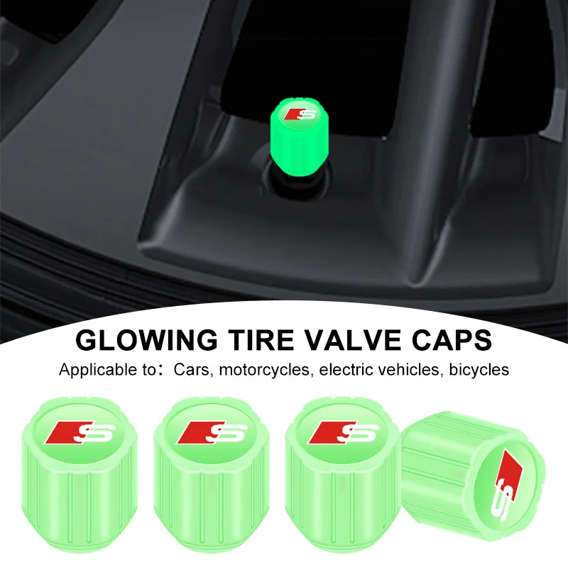 Car Tire Valve Caps Luminous Valve Stem Caps Car Styling for Audi SLINE A3 8P A5 Q3 Q5 Q A7 TT TTS S3 8V A4 B8 B6 B7 A6 C6 C5 C7
Car Tire Valve Caps Luminous Valve Stem Caps Car Styling for Audi SLINE A3 8P A5 Q3 Q5 Q A7 TT TTS S3 8V A4 B8 B6 B7 A6 C6 C5 C7
