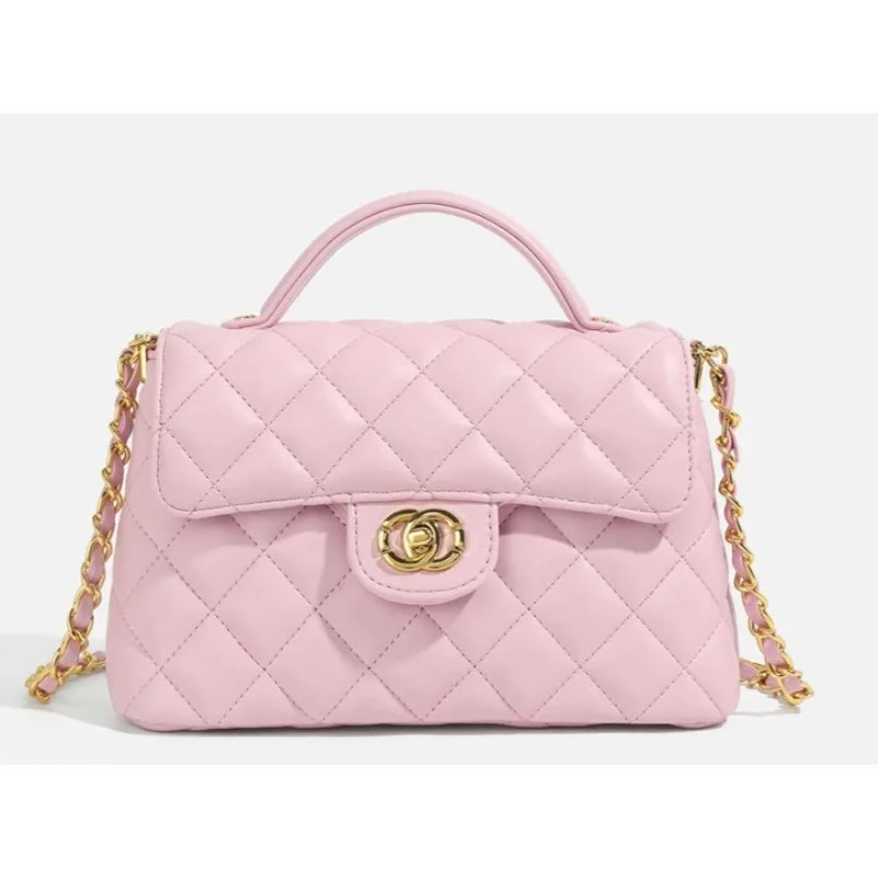 Fashionable small fragrant style diamond grid chain bag, women's high-end sense, hand-held small square bag, versatile bag
Fashionable small fragrant style diamond grid chain bag, women's high-end sense, hand-held small square bag, versatile bag
