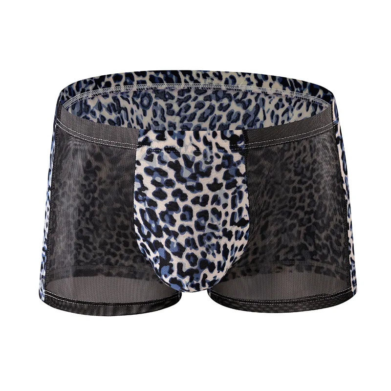 Men's Bulge Boxy Underwear Leopard Print Mesh Patchwork Boxer Briefs youth fashion Breathable See-Through Underpants
Men's Bulge Boxy Underwear Leopard Print Mesh Patchwork Boxer Briefs youth fashion Breathable See-Through Underpants
