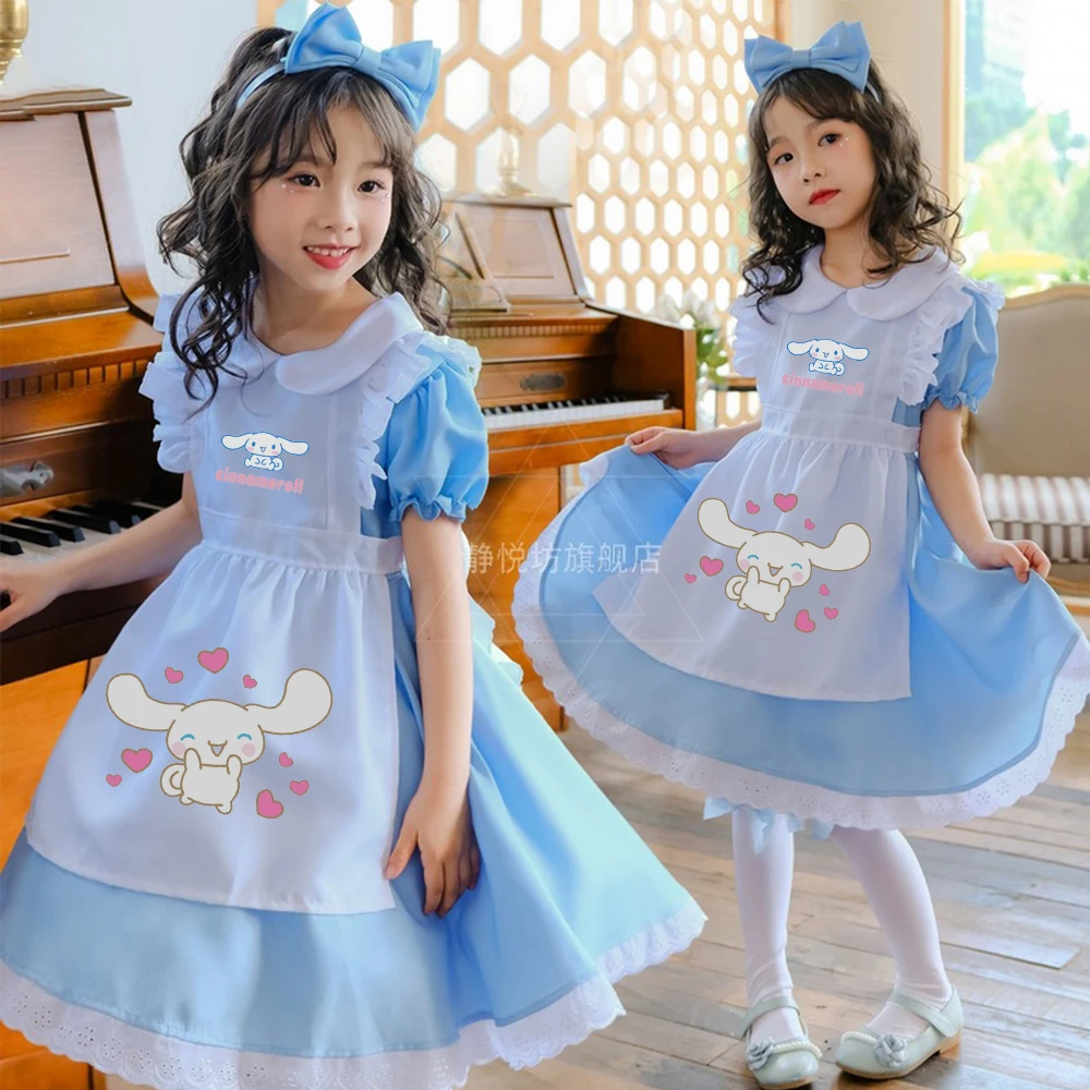 Детское платье для девочек Sanrios Cinnamoroll, аниме, голубое платье, кавайное летнее Новое Детское платье горничной, Лолита, косплей-костюм, подарок на день рождения
Детское платье для девочек Sanrios Cinnamoroll, аниме, голубое платье, кавайное летнее Новое Детское платье горничной, Лолита, косплей-костюм, подарок на день рождения