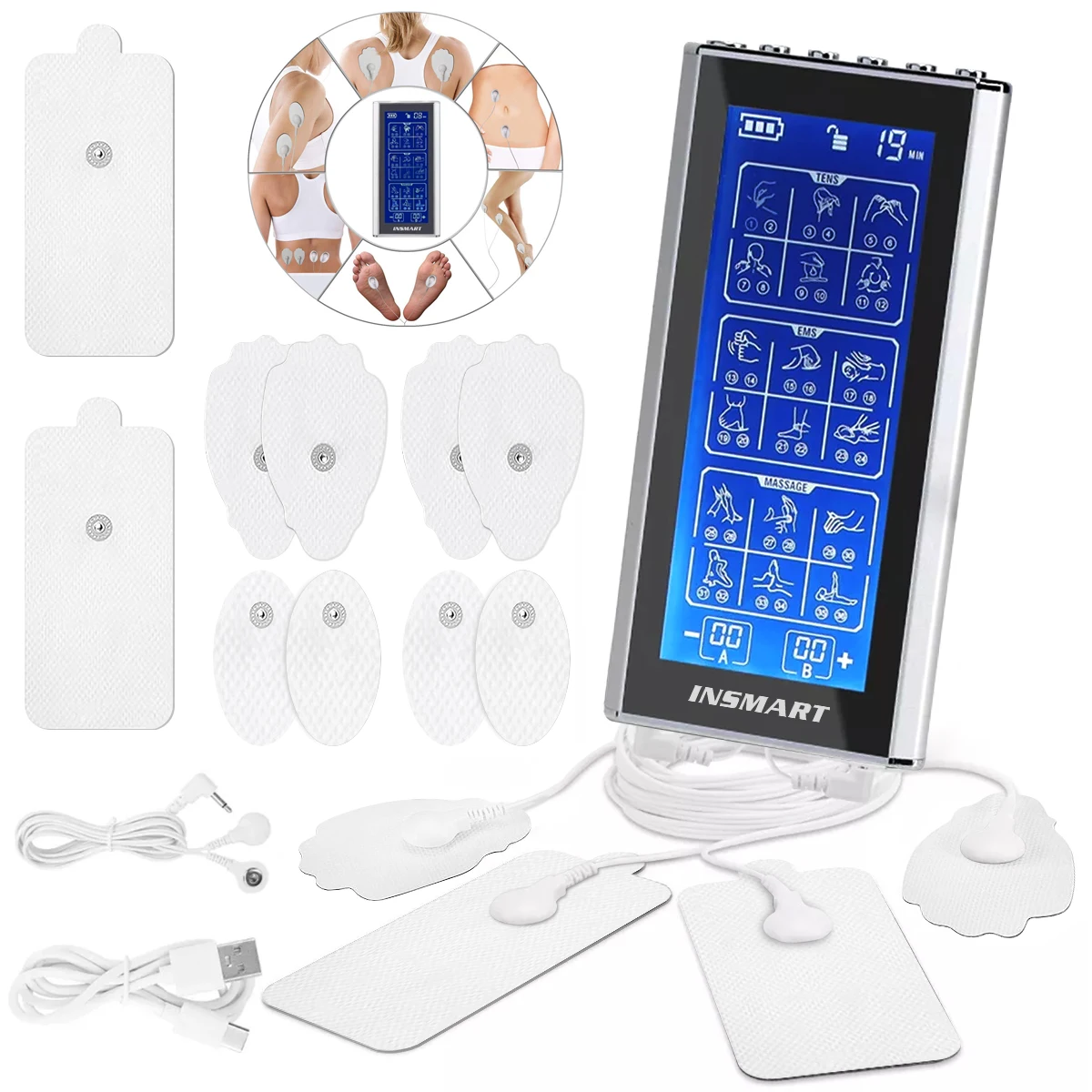 Professional Electric Body Massager 36 Modes Tens Unit EMS Muscle Electrostimulator Neck Back Foot Hand Leg Relax Pain Relief
Professional Electric Body Massager 36 Modes Tens Unit EMS Muscle Electrostimulator Neck Back Foot Hand Leg Relax Pain Relief