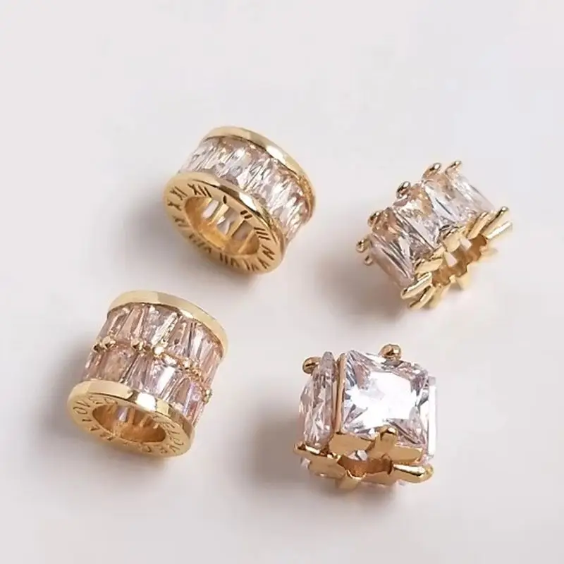 1PCS 14K Gold Package with Micro Inlaid Zircon Bucket Bead, Road Through Pendant, Handcrafted DIY Bracelet Necklace, C146
1PCS 14K Gold Package with Micro Inlaid Zircon Bucket Bead, Road Through Pendant, Handcrafted DIY Bracelet Necklace, C146