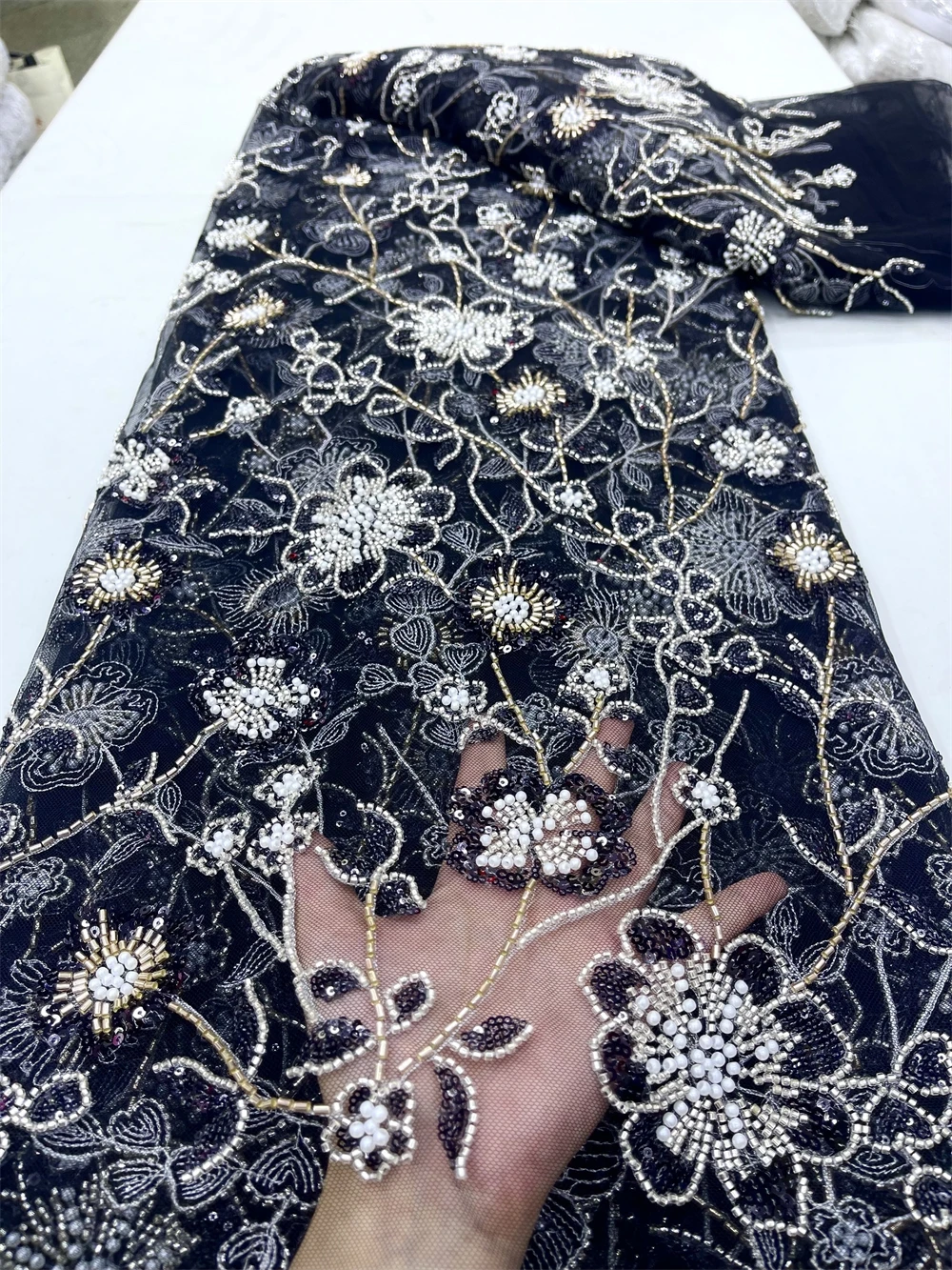 Nigerian Sequins Embroidery Tulle Lace Fabric, Sewing Net Cloth, Beads Stone Prom Dresses, High Quality, 5Yards, 2024 jy328
Nigerian Sequins Embroidery Tulle Lace Fabric, Sewing Net Cloth, Beads Stone Prom Dresses, High Quality, 5Yards, 2024 jy328
