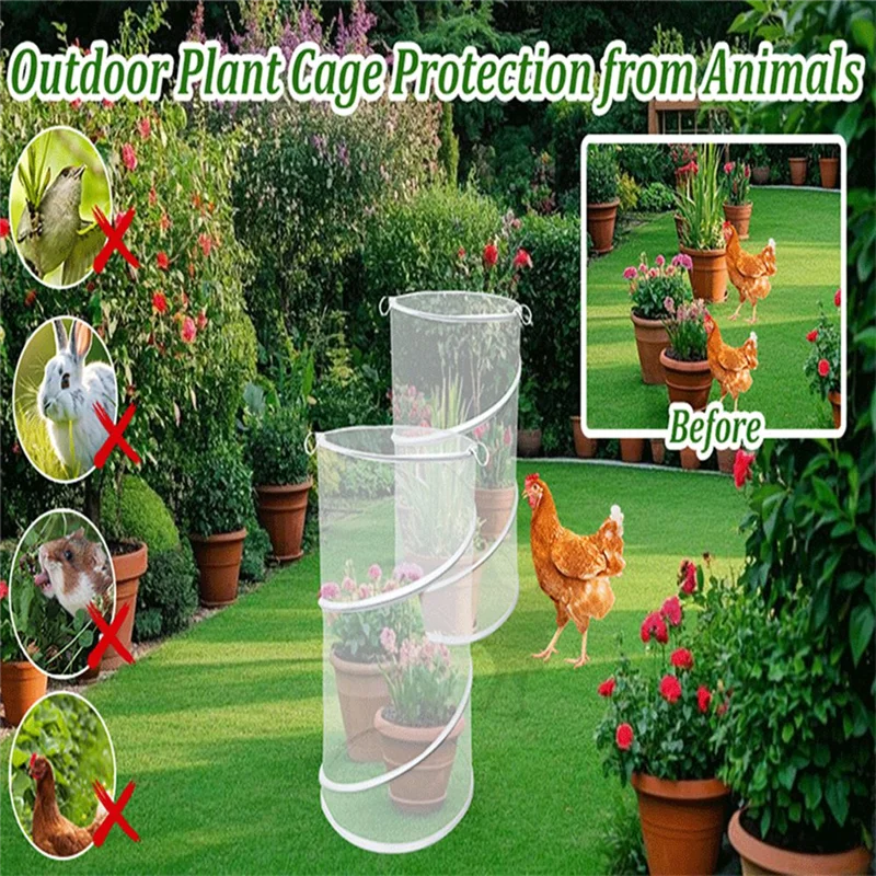 A98E-4 Pack Popup Plant Covers Tent From Animals, Insect Barrier Mesh Plant Guard Cover Net Garden Plant Protectors
A98E-4 Pack Popup Plant Covers Tent From Animals, Insect Barrier Mesh Plant Guard Cover Net Garden Plant Protectors