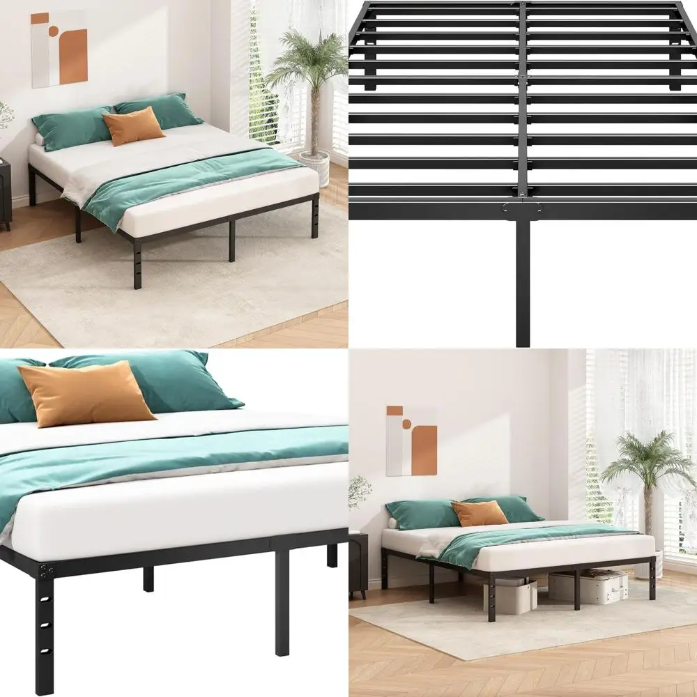 Металлический каркас кровати размера «queen-size», высота 16, без коробчатой пружины, прочные рейки, простая сборка, черный
Металлический каркас кровати размера «queen-size», высота 16, без коробчатой пружины, прочные рейки, простая сборка, черный