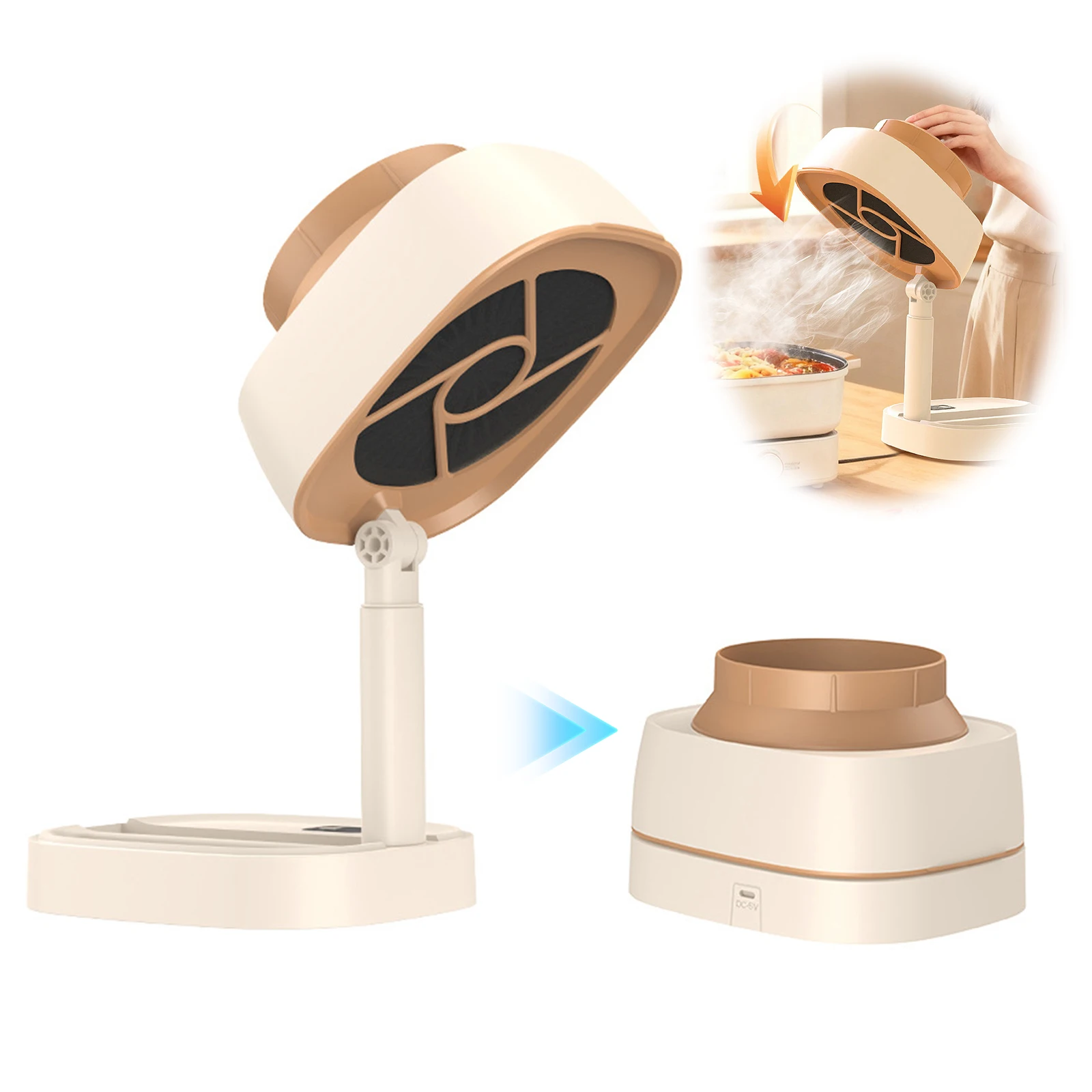 Desktop Range Hood with 5-Speed Suction Portable Exhaust Fan Reusable Carbon Filter for Apartment Dorm RV Indoor BBQ & Hot Pot
Desktop Range Hood with 5-Speed Suction Portable Exhaust Fan Reusable Carbon Filter for Apartment Dorm RV Indoor BBQ & Hot Pot