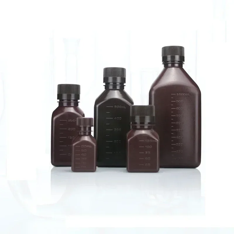 100/250/500ml Amber Reagent Bottles - Screw Cap Plastic Chemical Storage, High Temp & Lightproof
100/250/500ml Amber Reagent Bottles - Screw Cap Plastic Chemical Storage, High Temp & Lightproof