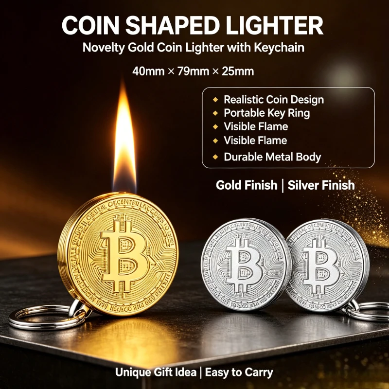 Bitcoin Shaped Side-Slide Ignition Metal Lighter, Windproof Refillable Butane, Crypto Collectible Smoking Gift for Men
Bitcoin Shaped Side-Slide Ignition Metal Lighter, Windproof Refillable Butane, Crypto Collectible Smoking Gift for Men